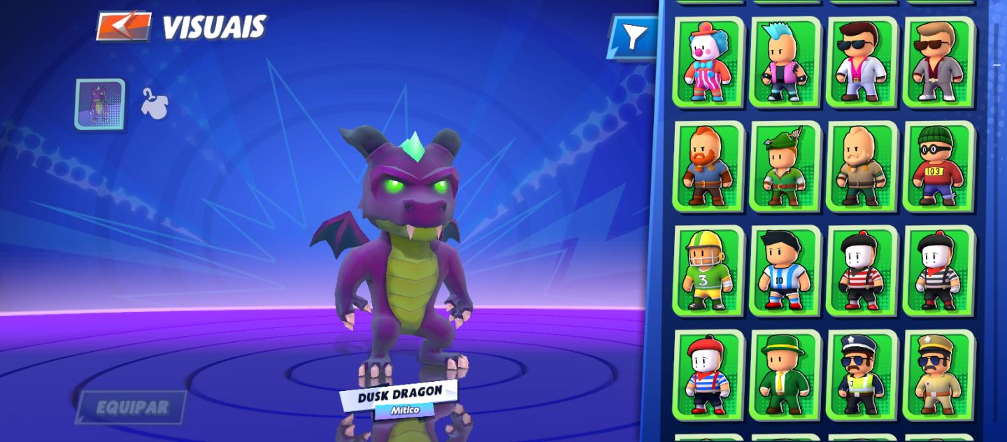 Conta de stumble guys completíssima com mais de 180 skins