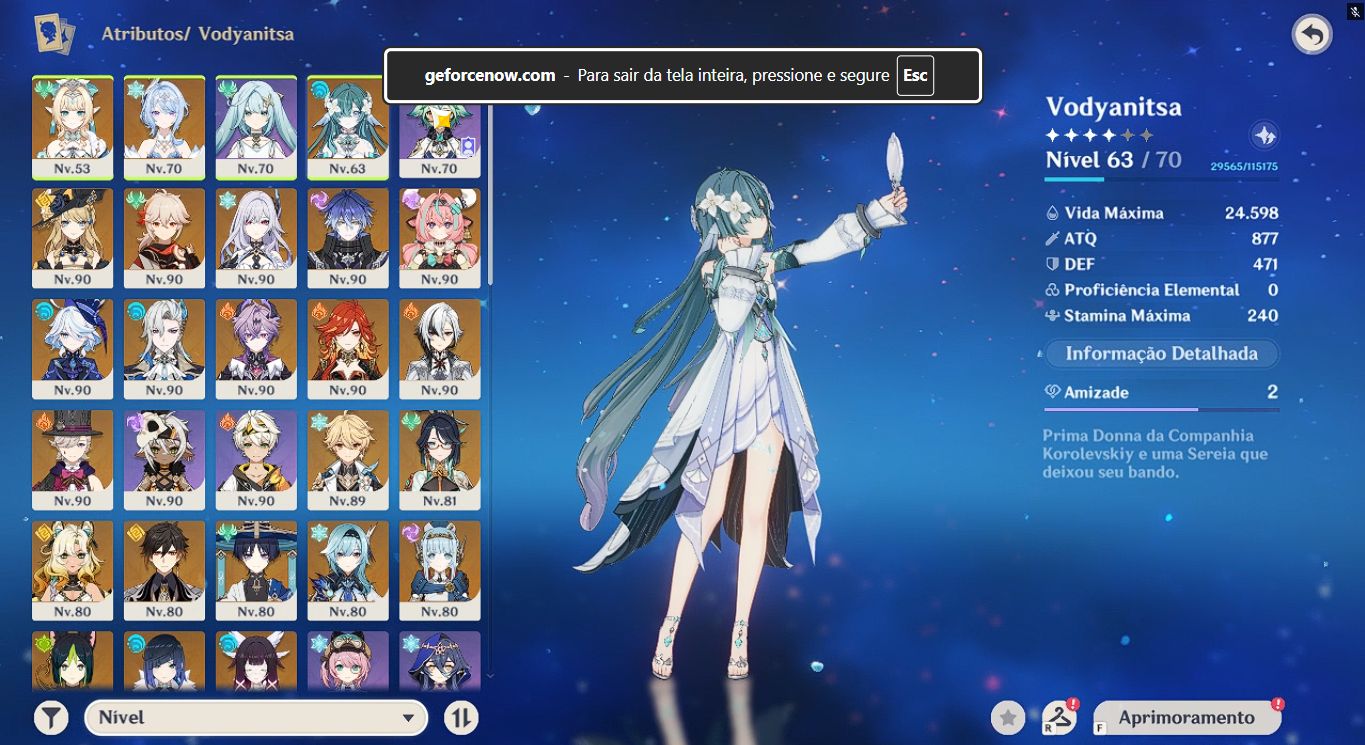 Conta genshin impact + conta de honkai star, rail Ar maximo