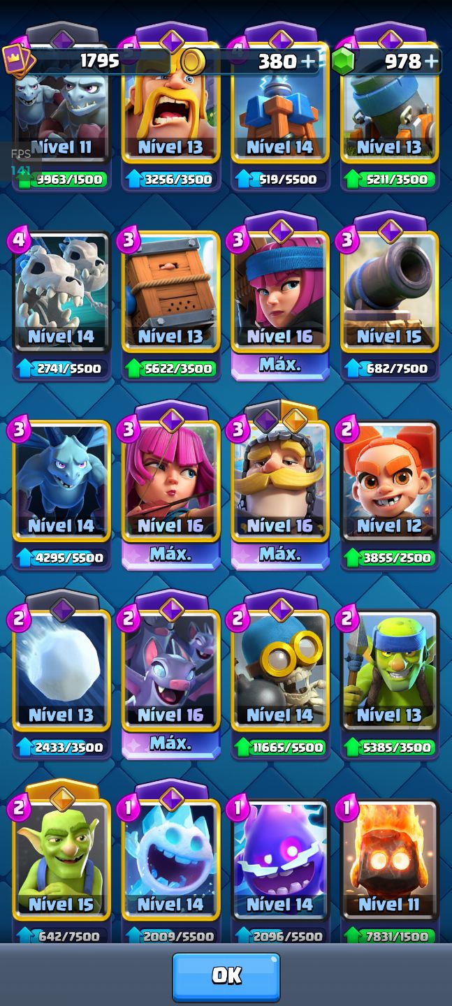 Conta Clash Royale level máximo