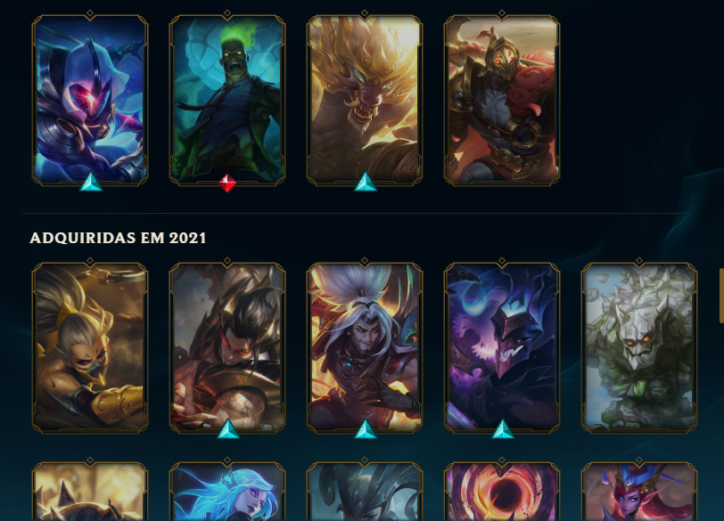 CONTA LEAGUE OF LEGENDS NVL 243 500K ZED 83 SKINS