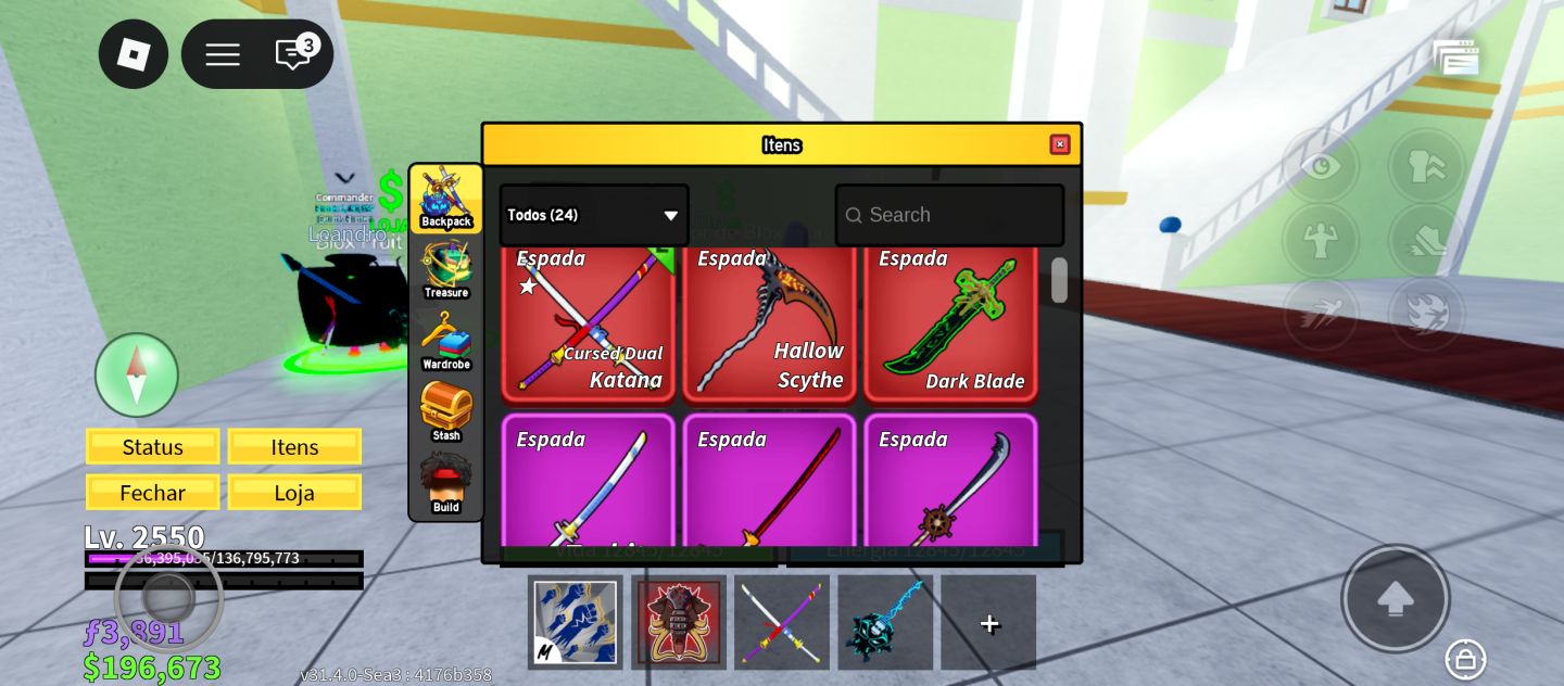 CONTA BLOX FRUITS LVL MAX | ANGEL V4 + OUTRAS V3 + 5 PERMS + LEOPARD +DARK BLADE