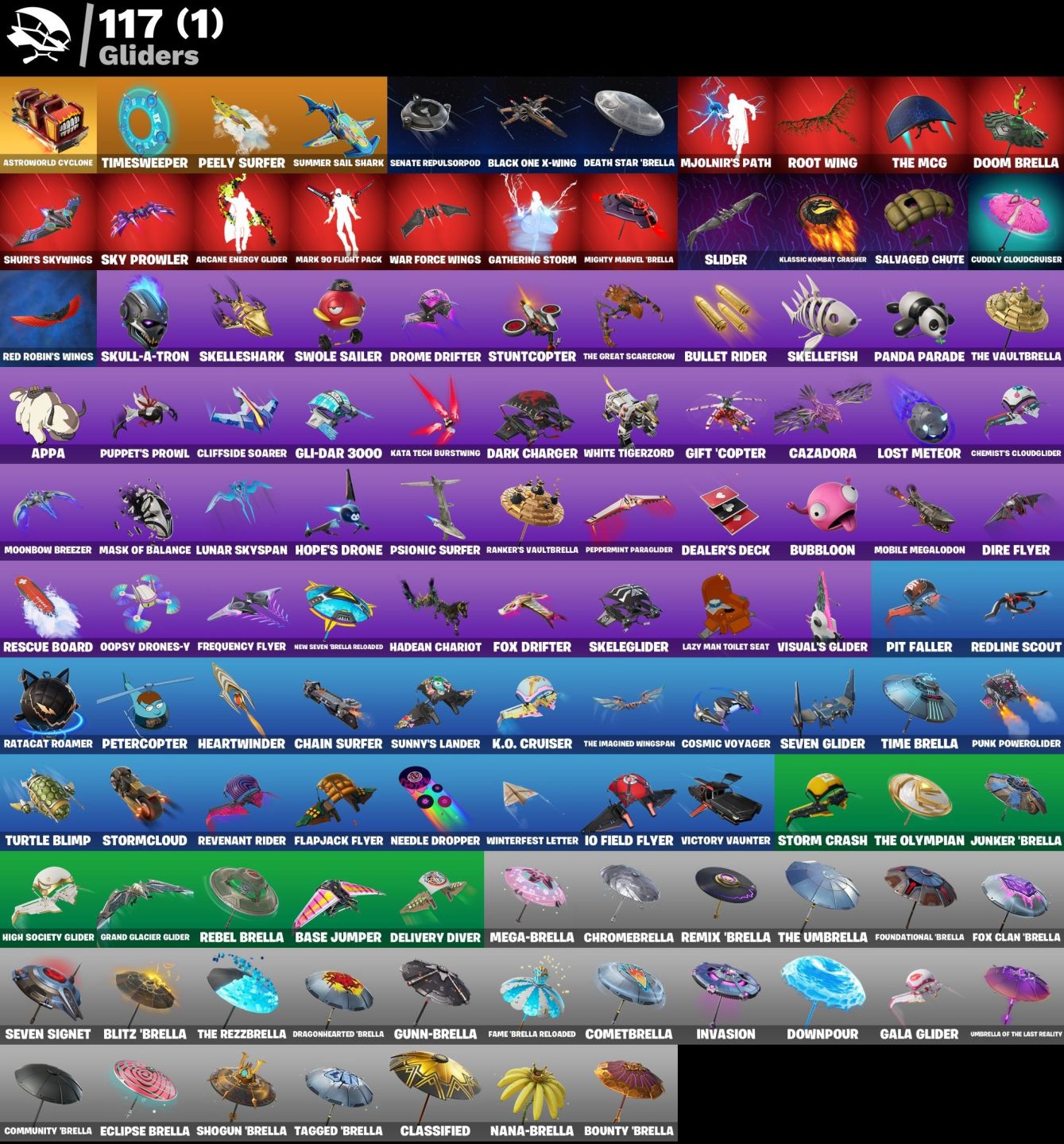 CONTA FORTNITE 48 SKINS TIKI TACKLER /MYSTIQUE / GLACIAL DUMMY / TEMPESTADE