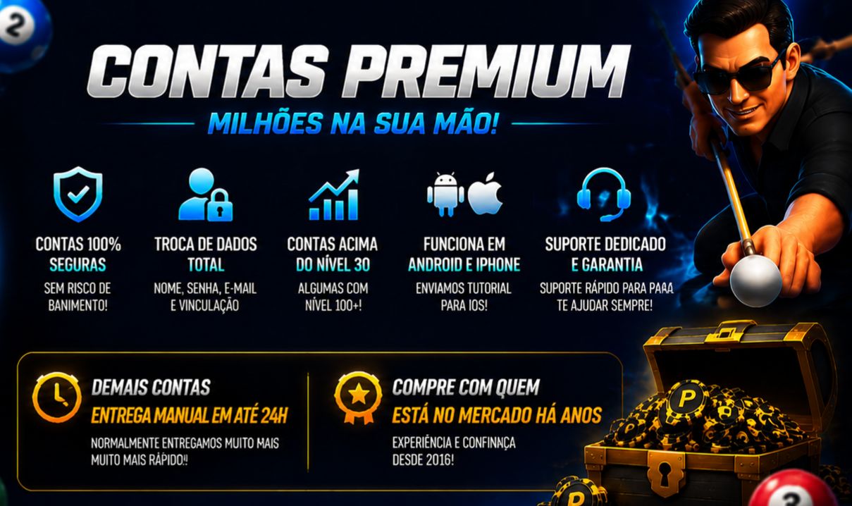 Contas 8 Ball Pool - Entrega em alguns minutos!