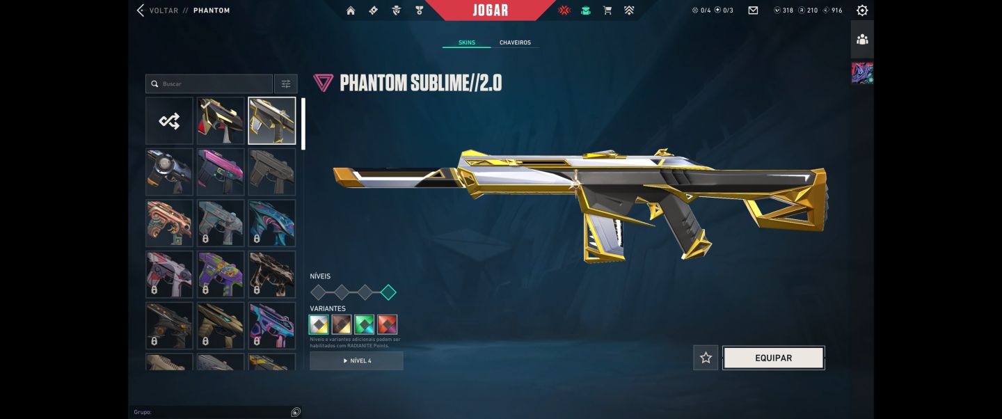 CONTA VALORANT com várias skins. R$1330.80 gasto na conta