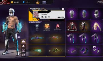 Conta free fire gemada rara com entrada punho angelical troca nick barbinha