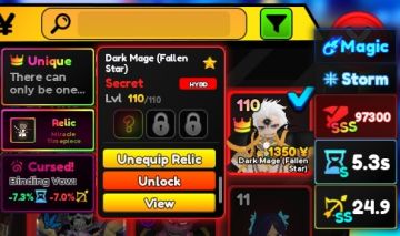 Shiny Dark Mage (Fallen Star) - EVO - SSS-S-SS - Unique [Anime Adventures]