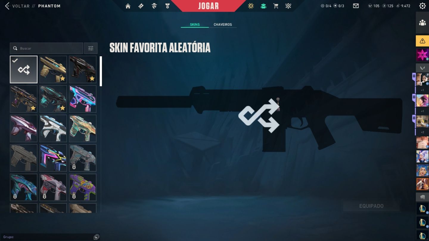 CONTA VALORANT BRABA COM MUITA SKIN