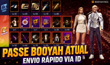 PASSE DE ELITE BOOYAH PREMIUM FREE FIRE ENTREGA RÁPIDA! VIA ID SEM ADICIONAR