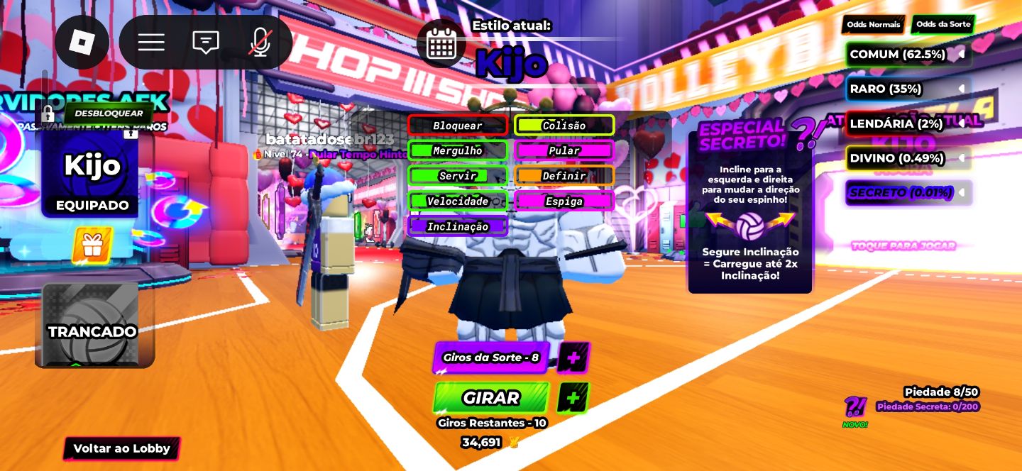 Conta Roblox MONSTRA: Blox Fruits Upado + Volleyball Legends