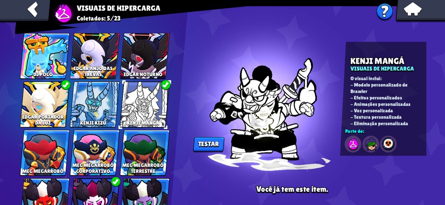 CONTA DE BRAWL STARS 100% completa, muitas skins e troféus