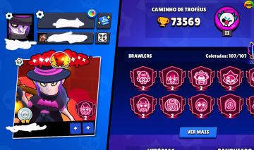 Conta de Brawl Stars com muitas skins e bem upada