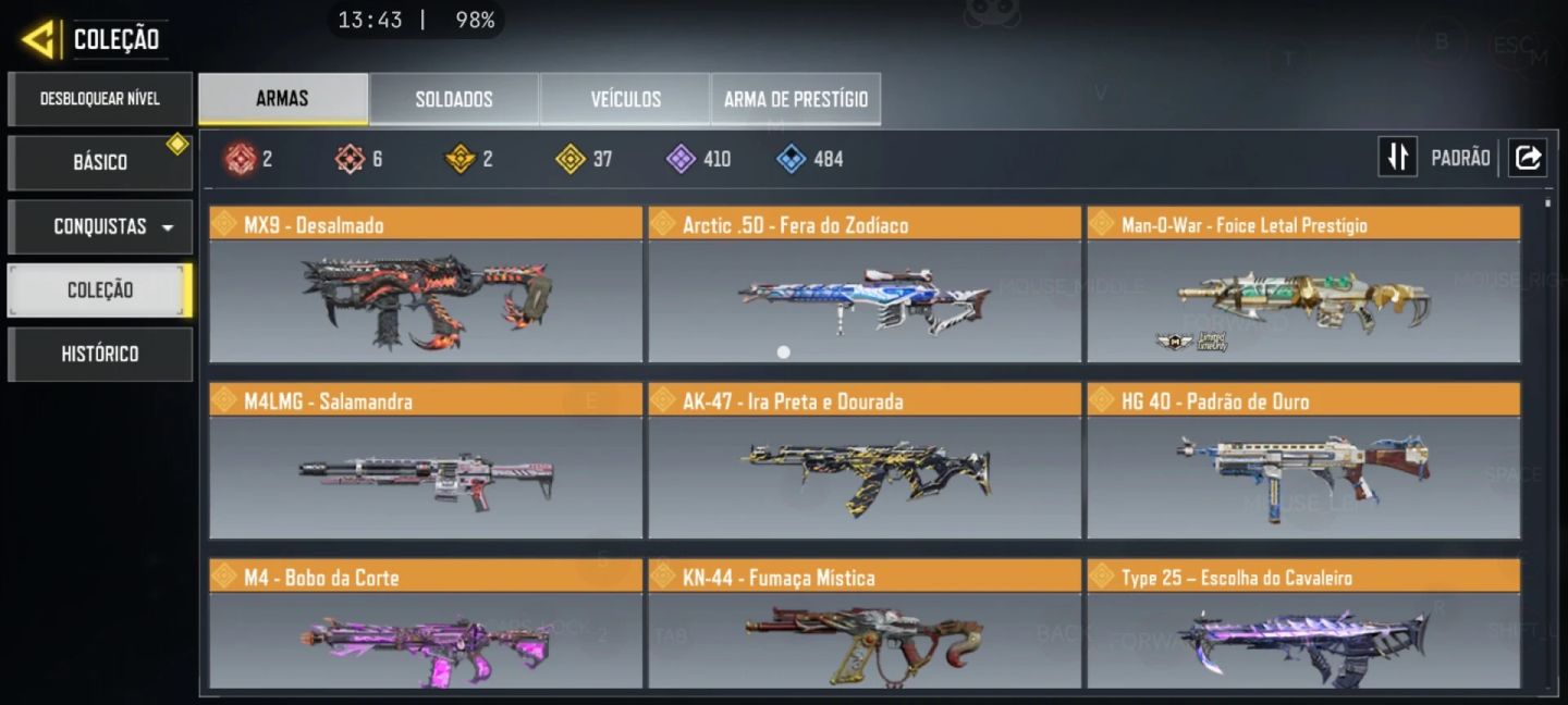 Conta de Call O1f Duty Mobile Premium