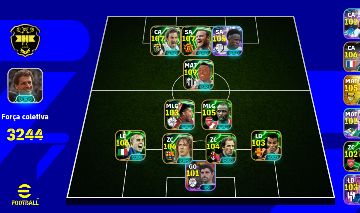 FORÇA 3244 - DEL PIERO 107 + PELE 109 + VINI JR 105 + CATONA 106