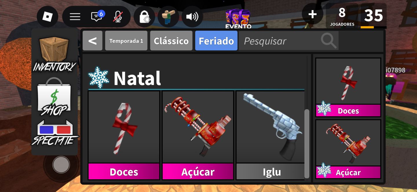 Conta de Roblox braba focada em mm2 e Blox Fruits
