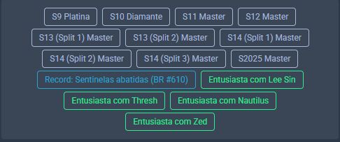 Conta LOL Mestre atual (mestre 8 seasons) 333 Skins, com RP, (Preço negociável)