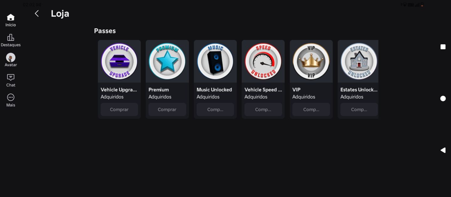 Conta de Roblox com skins