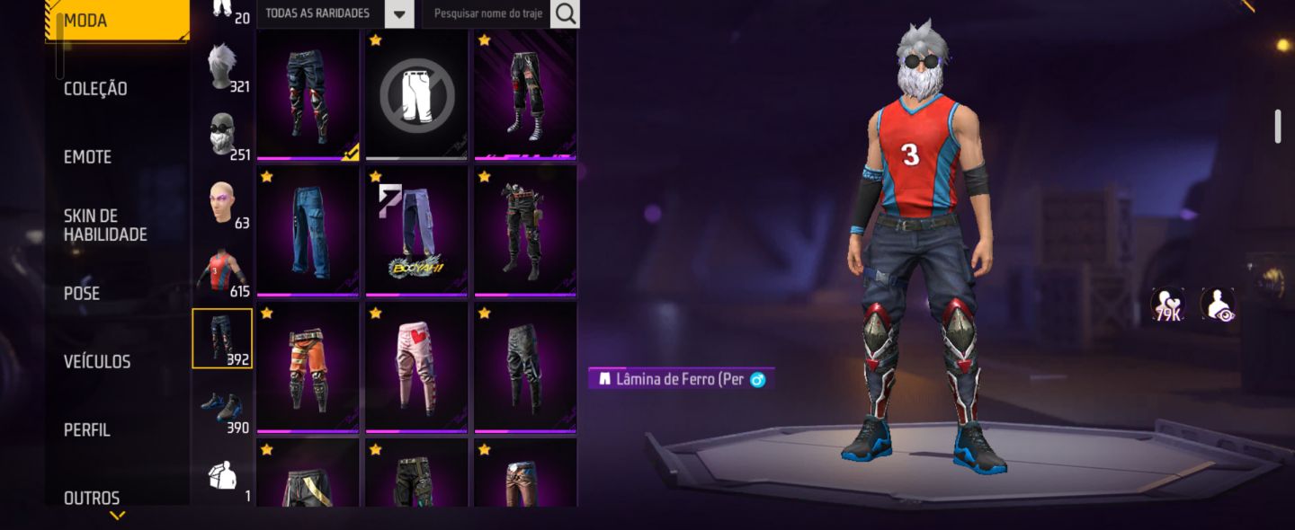 Conta de free fire rara e antiga