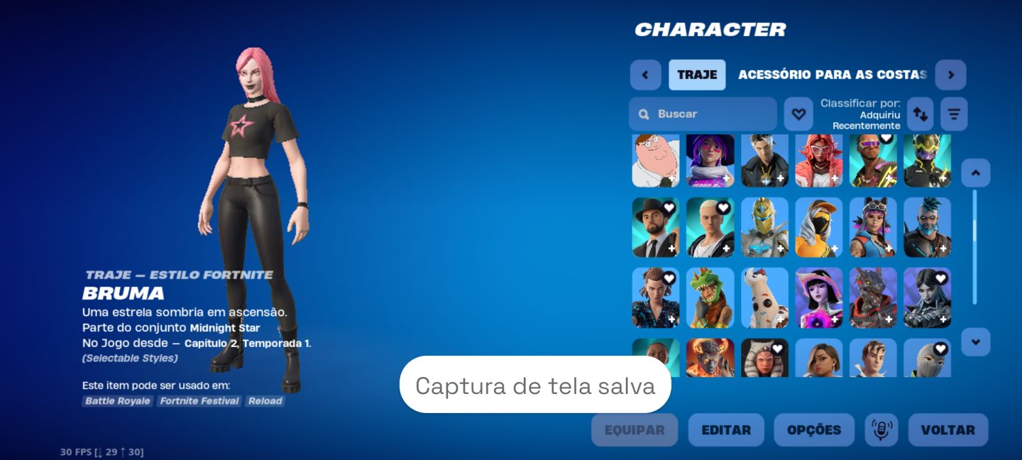 Fortnite com diversas skins!