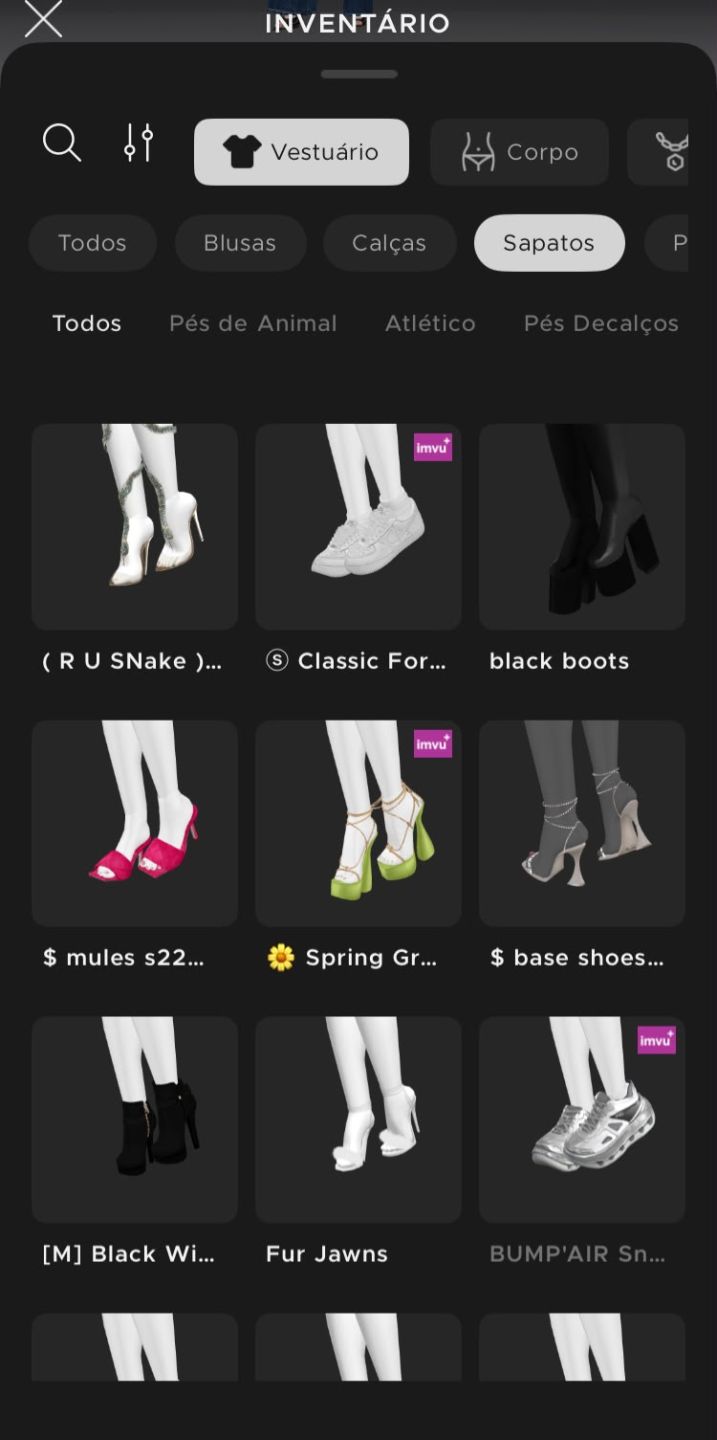 CONTA IMVU FEMININA