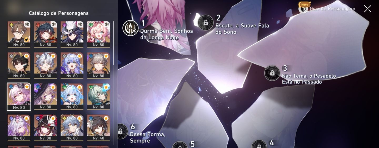 Conta Honkai End-Game, com vários time premium