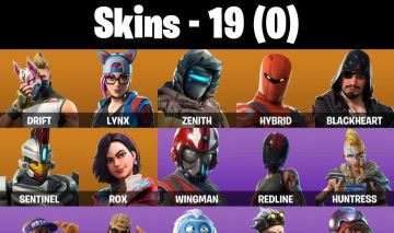 CONTA FORTNITE COM ATEMPORAL, LYNX, HOT MARAT E 19 SKINS