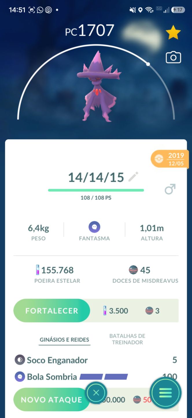 Conta pokemon go 2016, super rara