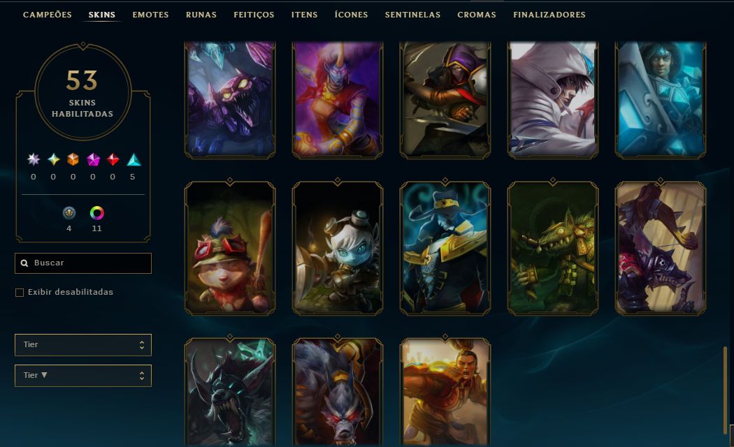 Conta LOL, Esmeralda 4. Talon velho oeste e Talon espada resiliente