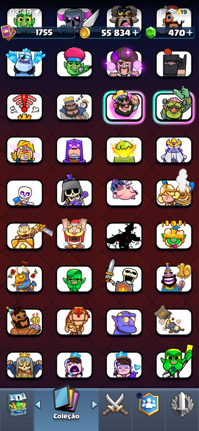 Conta Clash Royale + Clash of Clans | 10 Anos | 16 Evoluções | Rei 16 | CV13