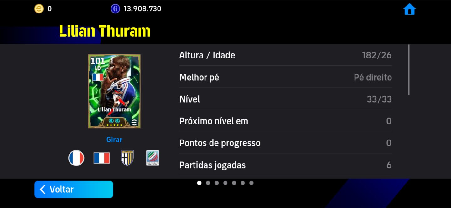 Conta efootball com LILIAN THURAM