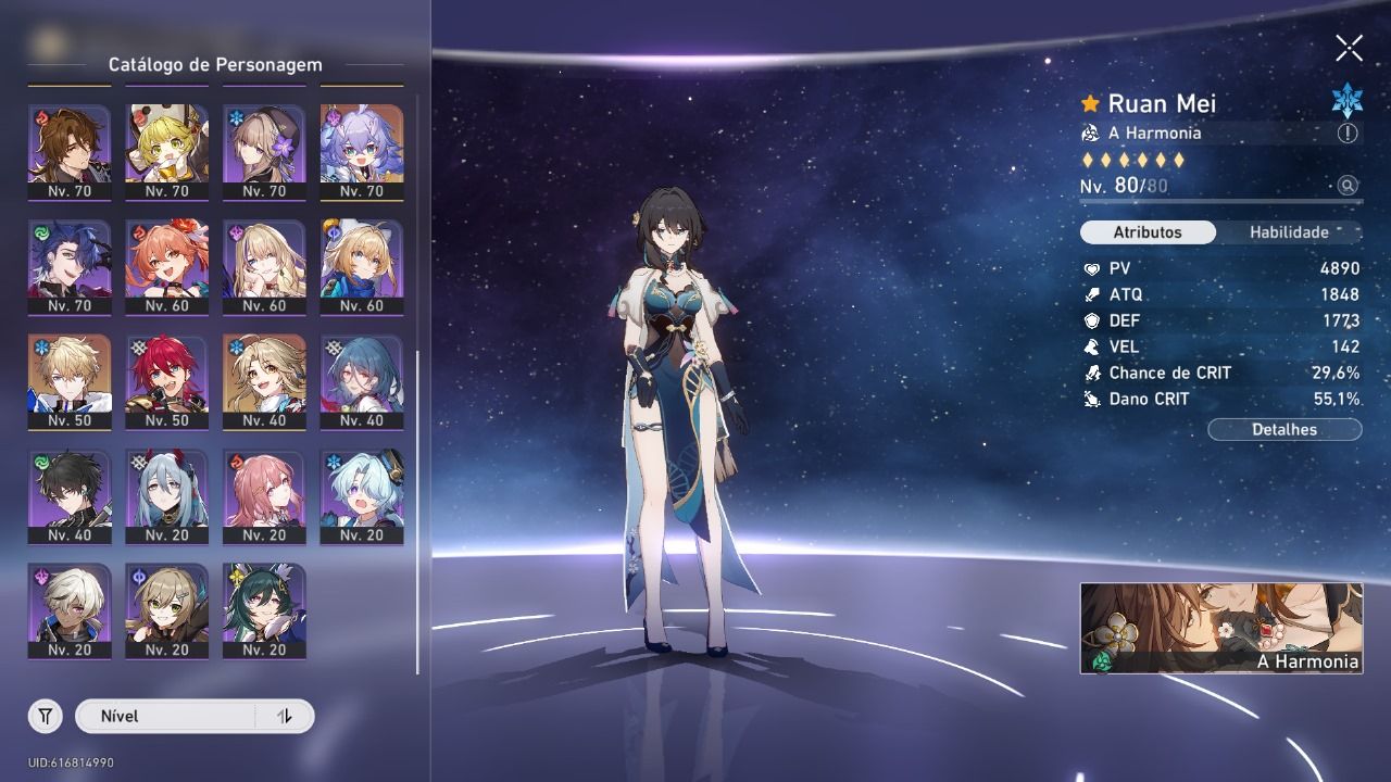 Conta de Genshin x Honkai StarRail DUAS EM UMA