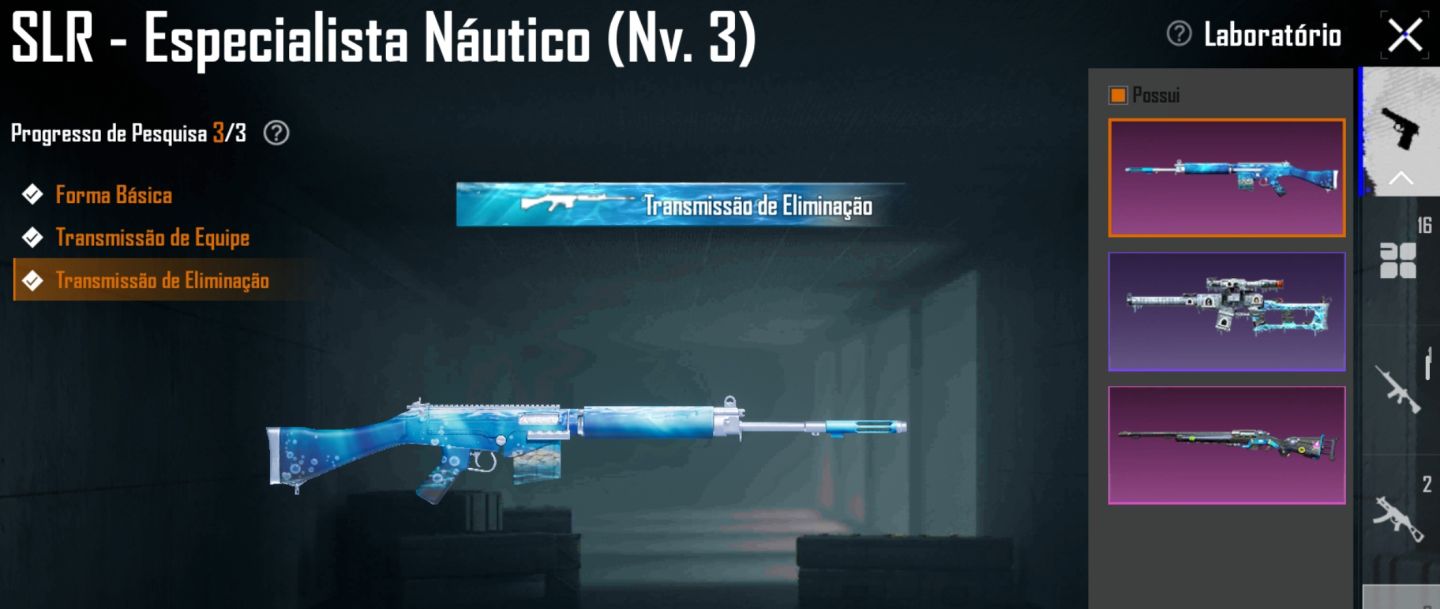 Conta pubg mobile com m4 glacial e outras armas e skins