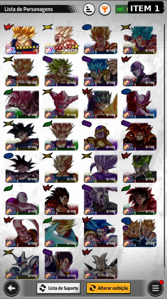 Contas Dragon Ball Legends com Ultras, LEGENDS, LFs... (Android E IOS)