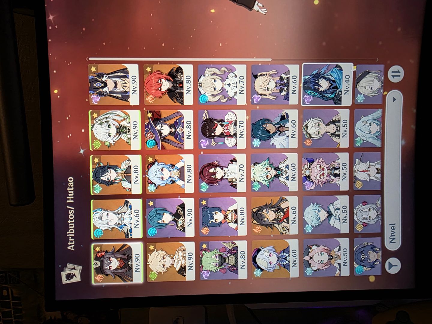Conta genshin impact HU TAO + BISS, GANYU, CYNO, NEUVILLETTE E OUTROS T5