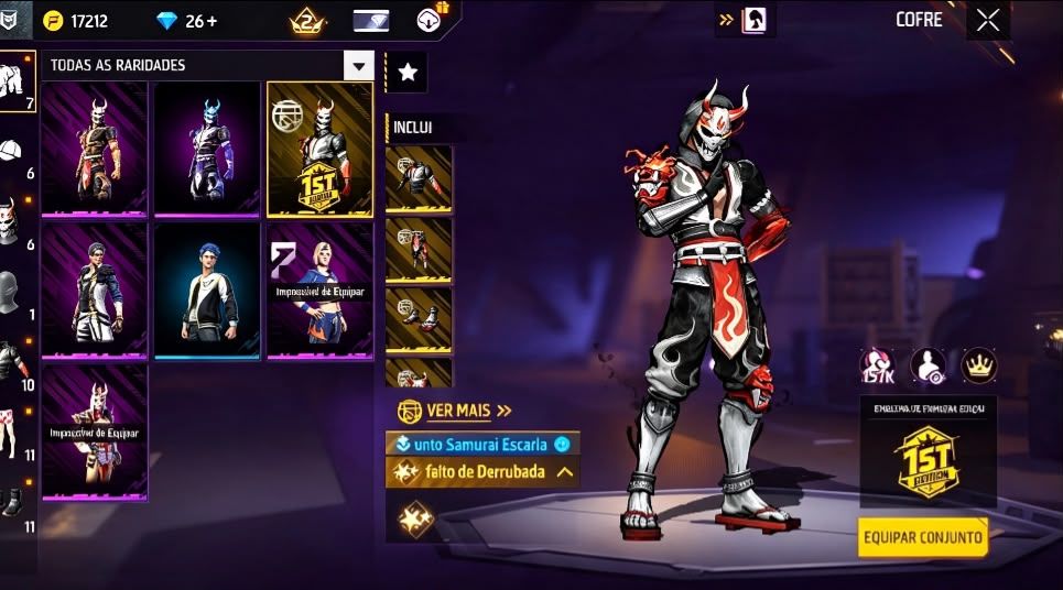 PROMOÇÃO DE CONTAS [FREE FIRE] SKINS EVENTO ESCARLATE [LEIA A DESCRIÇÃO]