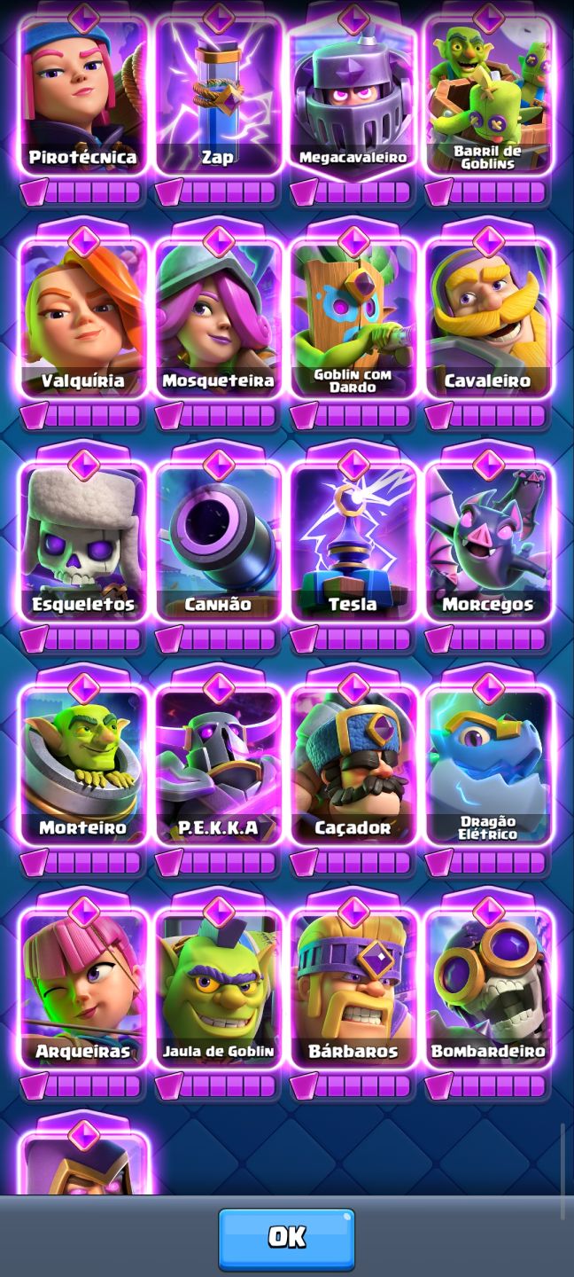 Conta Clash Royale(+9anos) +14k Troféus - 3,3 milhões em ouro - 7,4k de gemas