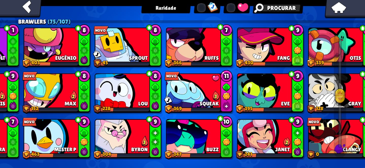 CONTA BRAWL STARS 25K TROFÉUS | 75 Brawlers