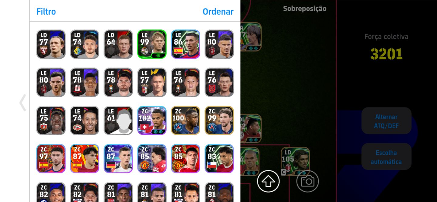 CONTA EFOOTBALL com makelele 107 e puyol 107