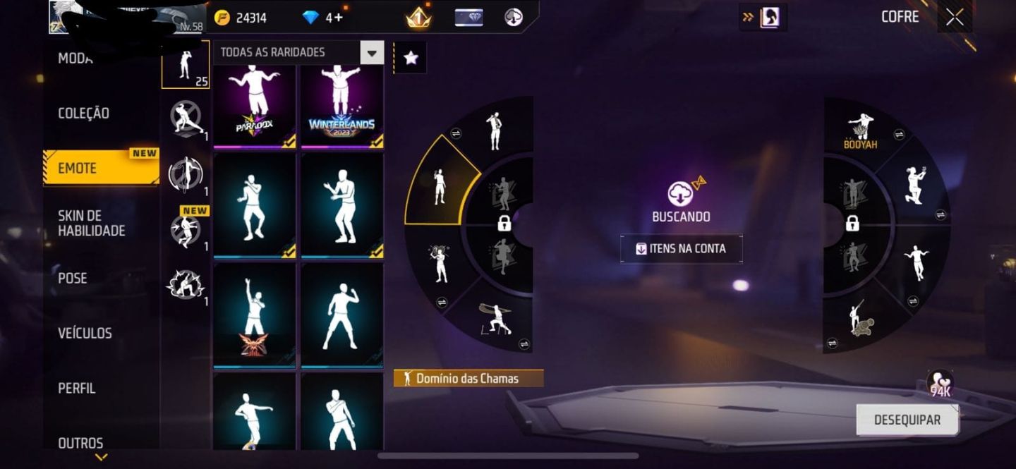 Conta de free fire | LVL 58 + email de recuperação
