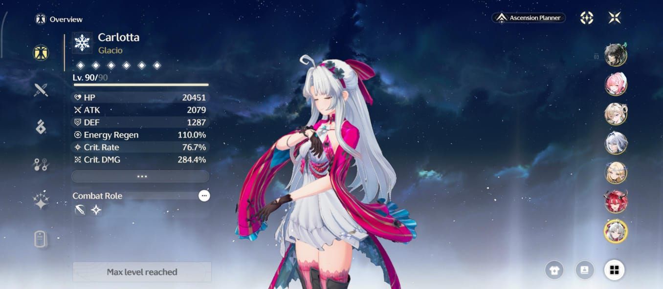 Conta WuWa Endgame, lvl 80, Phrolova s1 time premium, 17 personagens t5