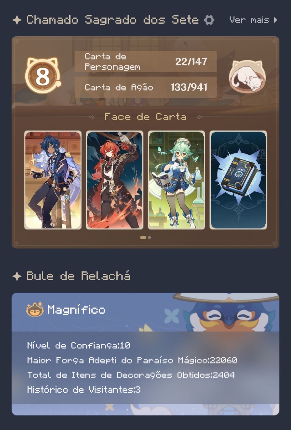 CONTA ENDGAME AR59 | MAVUIKA, NAHIDA, KAZUHA + BANNER GARANTIDO