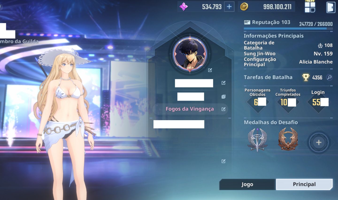 CONTA SOLO LEVELING ARISE MUITO RECURSO TODOS OS COLLABS