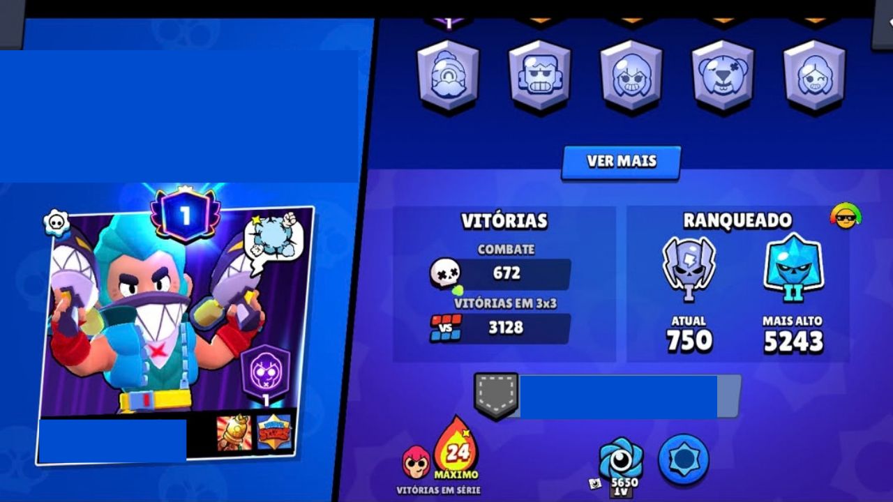 Conta de Bralw Stars (154 SKINS, conta antiga criada a 2019 e 22k de troféu)