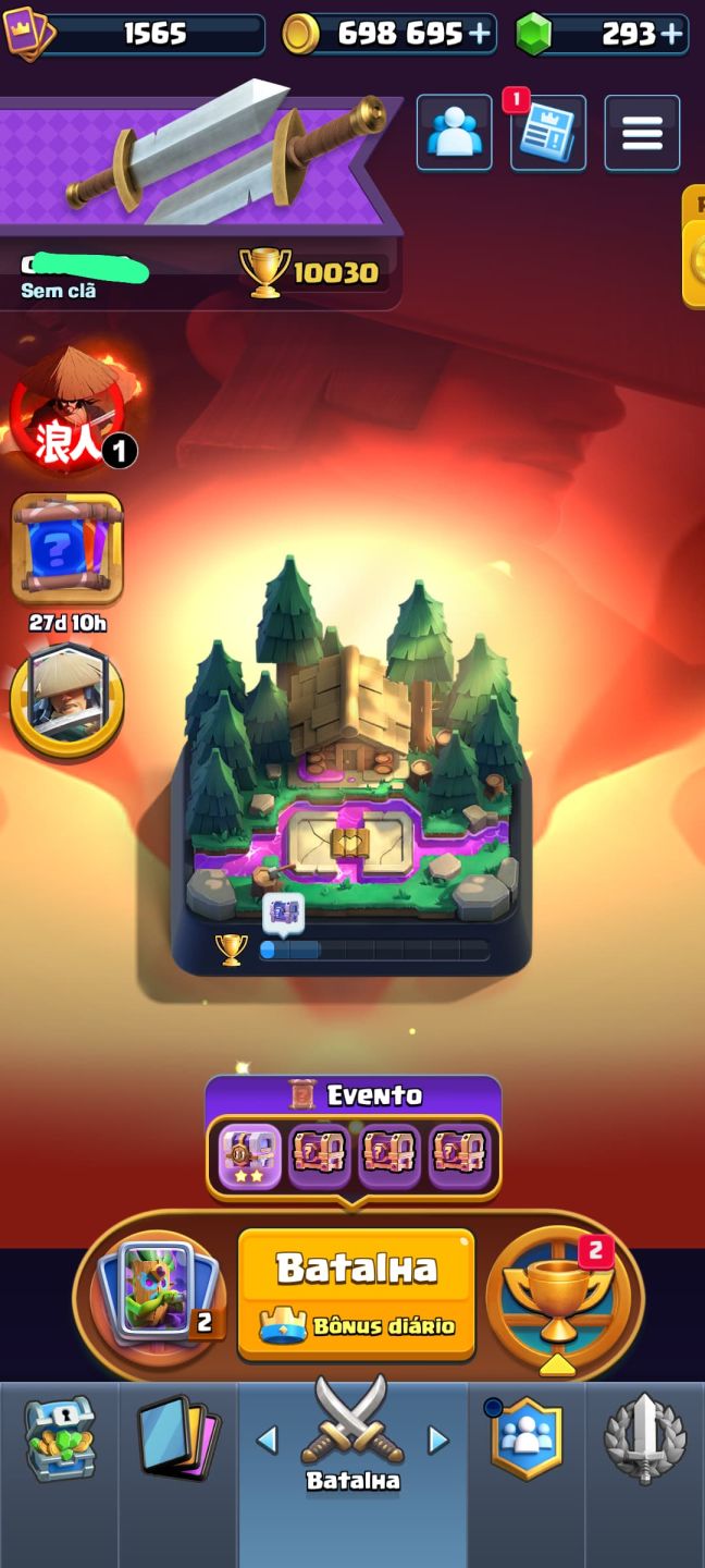 Conta de clash 10k de trofeus focada logbait 7 anos 17 evos