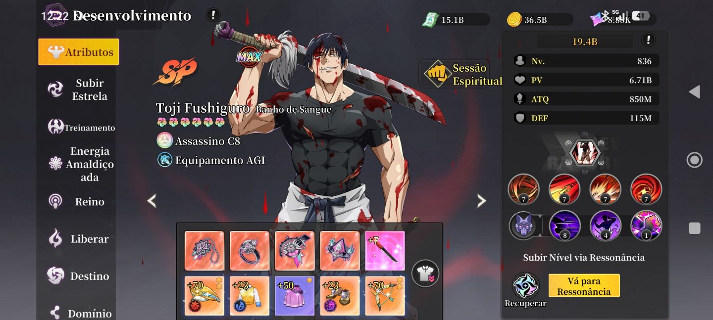 Conta rei do jujutsu hajime d5
