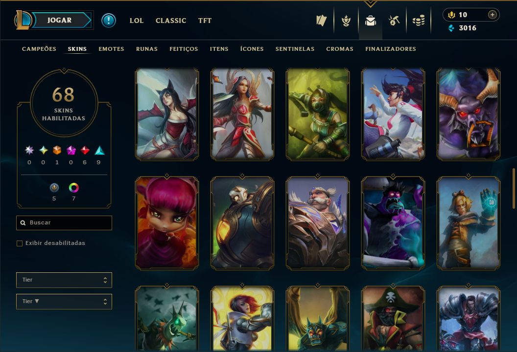 SKIN LENDÁRIA DEUS-REI DARIUS + [ QUASE 100 SKINS HABILITADAS ] + [ TROCA NICK ]