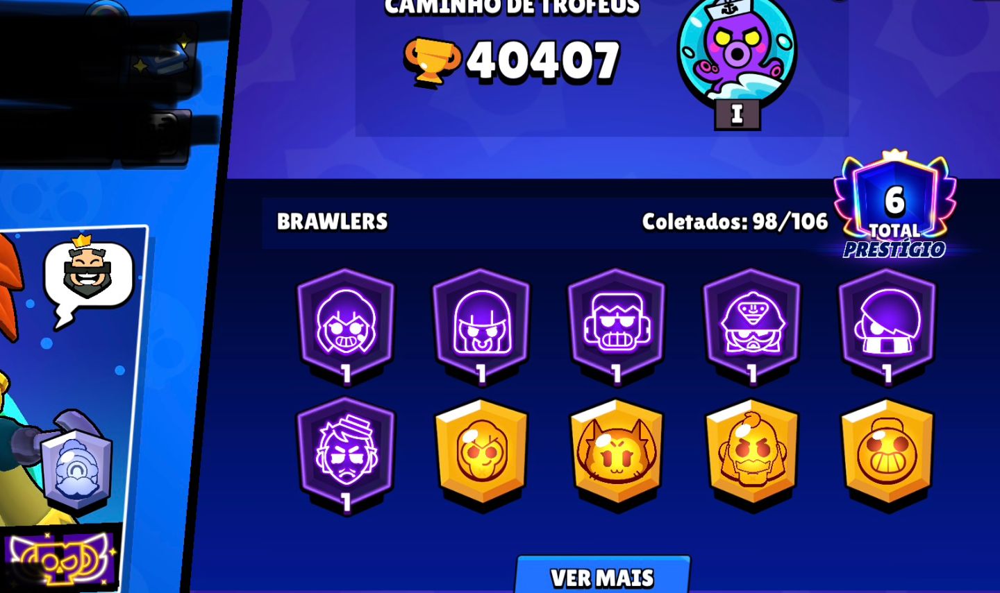 Conta de Brawl Stars é Clash Royale