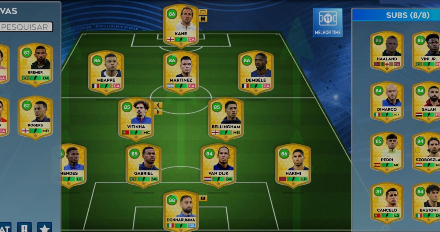 DREAM LEAGUE SOCCER 2026 (DLS) CONTA COM VARIOS JOGADORES LENDARIOS E ESTADIO UP