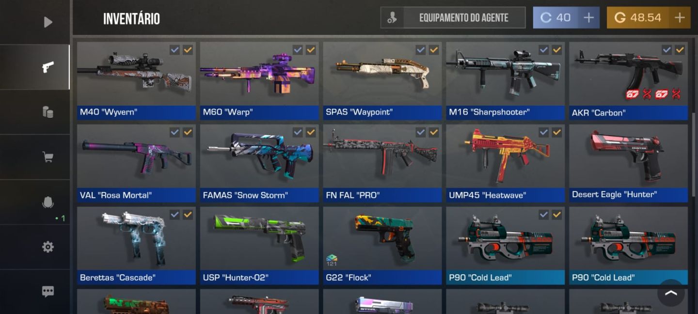 STANDOFF CONTA COM ITEIS RARO