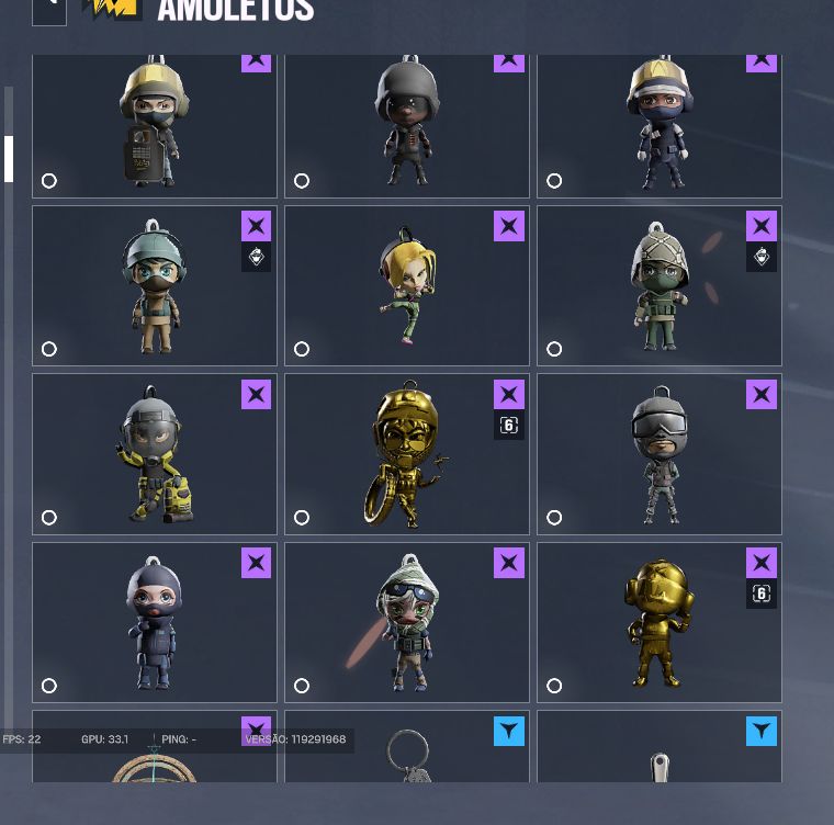 Conta de R6 nivel 280, com skins amuletos e 3 elites a partir do ano 3