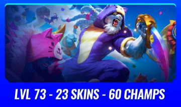 ( LVL 73 - 23 SKINS ) 60 CAMPEÕES + 17 ETERNOS ( SERVER BR - SEM ELO )